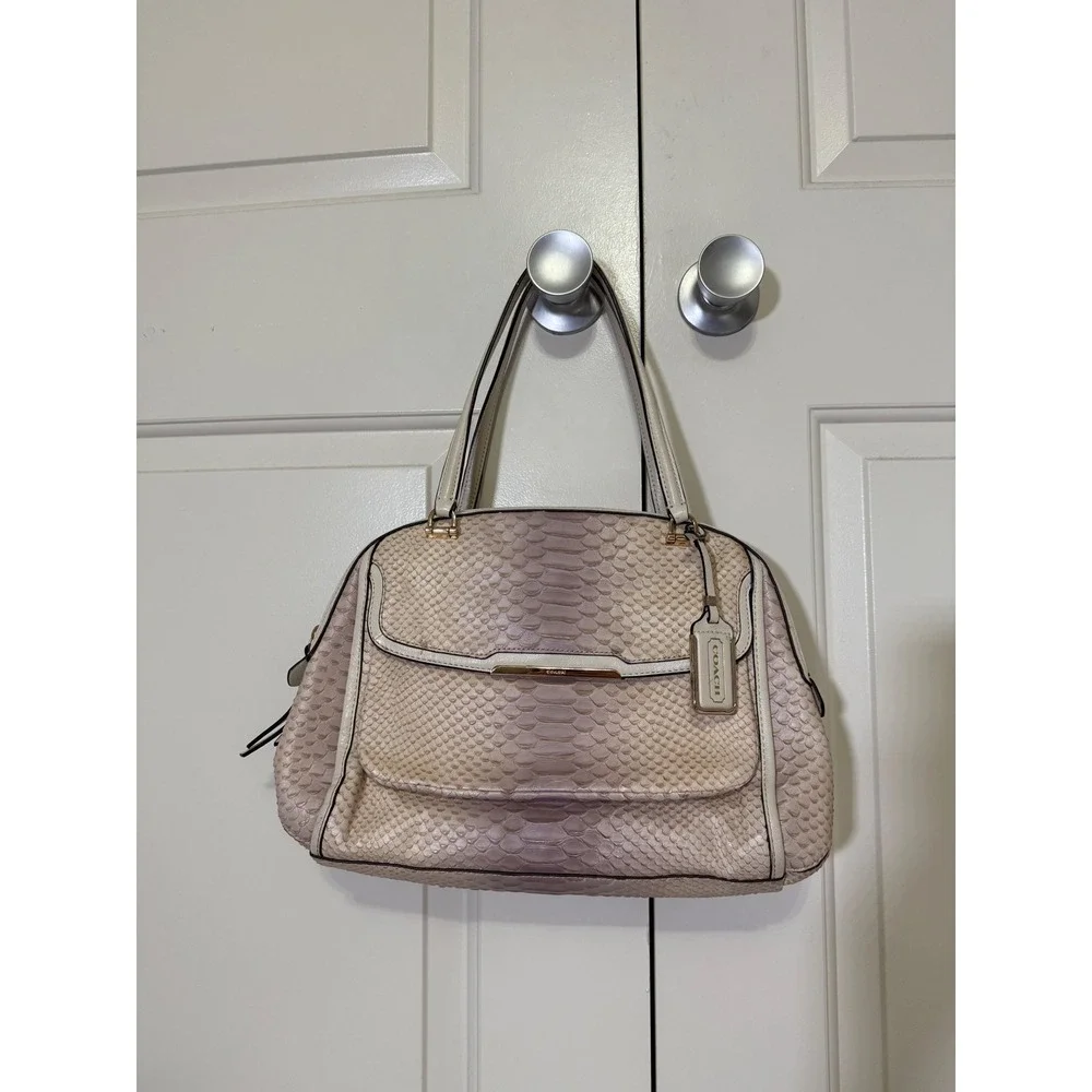 Coach Madison Pinnacle Python Ombre Snakeskin Leather Bag Purse Vintage Chic